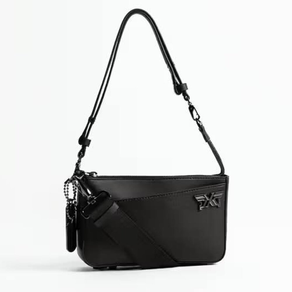 PXG Desserto Cactus Leather Signature Crossbody Bag Black